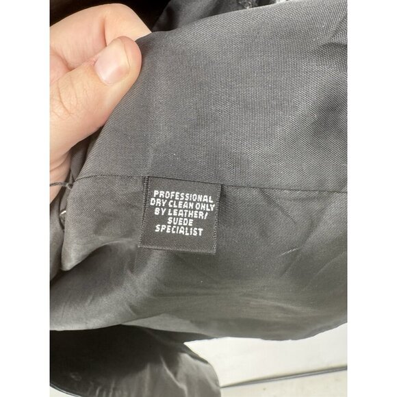 Ellen Tracy 100% Leather Jacket Women 12 Black Grunge Retro Y2K Moto Preppy - Picture 4 of 7